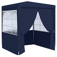 vidaXL Professionellt partytält med väggar 2x2 m blå 90 g/m²
