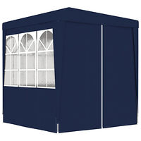 vidaXL Professionellt partytält med väggar 2x2 m blå 90 g/m²