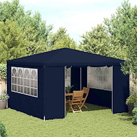 vidaXL Professionellt partytält med väggar 4x4 m blå 90 g/m²