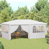 vidaXL Professionellt partytält med väggar 4x6 m vit 90 g/m²