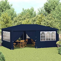 vidaXL Professionellt partytält med väggar 4x6 m blå 90 g/m²