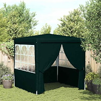 vidaXL Professionellt partytält med väggar 2,5x2,5 m grön 90 g/m²