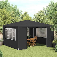 vidaXL Professionellt partytält med väggar 4x4 m antracit 90 g/m²