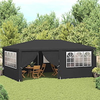 vidaXL Professionellt partytält med väggar 4x6 m antracit 90 g/m²