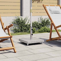 vidaXL Parasollfot granit 30 kg fyrkantig grå