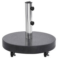 vidaXL Parasollfot granit 30 kg rund svart