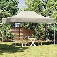 vidaXL Hopfällbart partytält 3x4 m stål gräddvit