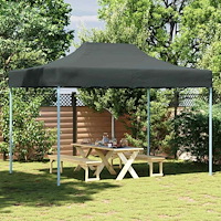vidaXL Hopfällbart partytält 3x4 m stål antracit