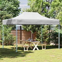 vidaXL Hopfällbart partytält 280x410x315 cm stål vit