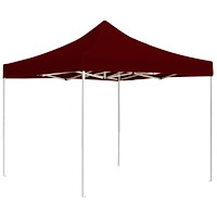 vidaXL Hopfällbart partytält aluminium 2x2 m vinröd