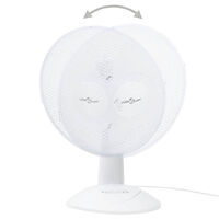vidaXL Bordsfläkt 3 hastigheter 30 cm 40 W vit
