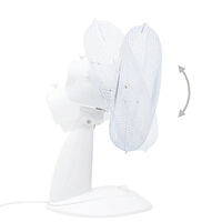 vidaXL Bordsfläkt 3 hastigheter 30 cm 40 W vit