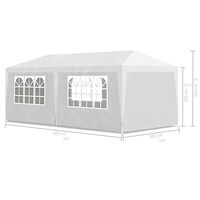 vidaXL Partytält 3x6 m vit