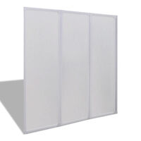 vidaXL Duschvägg vikbar Vit 3-paneler 141x132 cm