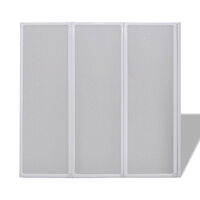 vidaXL Duschvägg vikbar Vit 3-paneler 141x132 cm