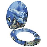 vidaXL Toalettsits MDF lock delfiner