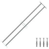 vidaXL Justerbart fönstergaller med 2 stänger 1000-1500 mm