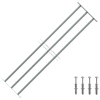 vidaXL Justerbart Fönstergaller för fönster med 3 stänger 1000-1500 mm