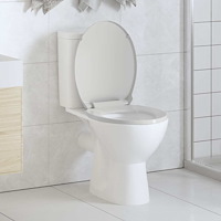 vidaXL Toalettsits mjuk stängning oval vit