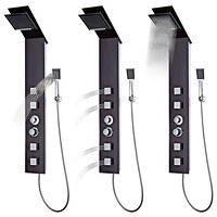 vidaXL Duschpanelsystem glas brun