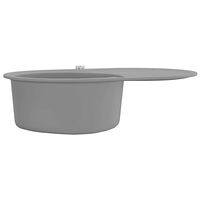 vidaXL Diskho granit enkel oval grå