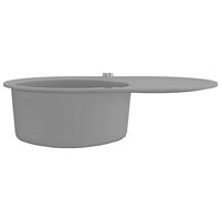 vidaXL Diskho granit enkel oval grå
