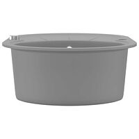 vidaXL Diskho granit enkel oval grå
