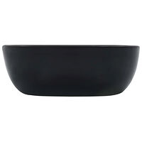 vidaXL Handfat 42,5x42,5x14,5 cm keramik svart