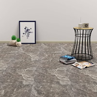vidaXL Självhäftande PVC-golvplankor 5,11 m² svart marmor