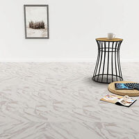 vidaXL Självhäftande PVC-golvplankor 5,11 m² vit marmor