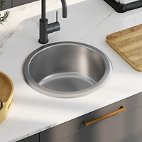 vidaXL Diskbänk med sil och vattenlås rostfritt stål