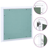 vidaXL Inspektionslucka med aluminiumram och gipsskiva 200x200 mm
