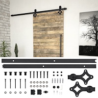 vidaXL Skjutdörrsbeslag SKIEN 183 cm stål svart