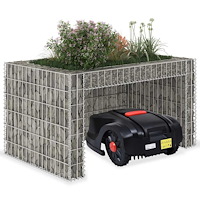 vidaXL Garage för gräsklippare och blombädd 110x80x60 cm ståltråd