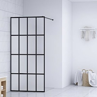 vidaXL Duschvägg till duschkabin härdat frostat glas 118x190 cm