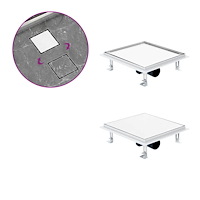 vidaXL Golvbrunn med 2-i-1 kakelinlägg 28x28 cm rostfritt stål