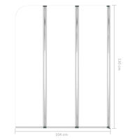 vidaXL Badkarsvägg 2 st 104x130 cm härdat glas transparent