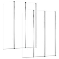 vidaXL Badkarsvägg 2 st 104x130 cm härdat glas transparent