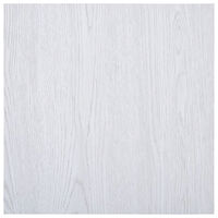vidaXL Självhäftande golvplankor 5,11 m² PVC vit