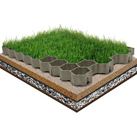 vidaXL Gräsarmering 16 st grön 60x40x3 cm plast