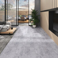 vidaXL Ej självhäftande PVC-golvplankor 5,26 m² 2 mm cementgrå