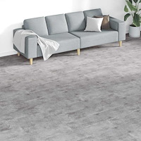 vidaXL Ej självhäftande PVC-golvplankor 5,26 m² 2 mm cementbrun