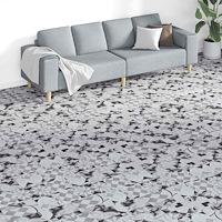 vidaXL Ej självhäftande PVC-golvplankor 5,26 m² 2 mm grått mönster