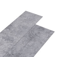 vidaXL Golvbrädor PVC 4,46 m² 3 mm självhäftande cementgrå