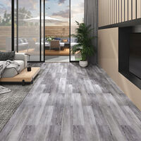 vidaXL PVC-golvbrädor 5,02 m² självhäftande 2 mm mattgrått trä