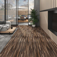 vidaXL PVC-golvbrädor 5,02 m² självhäftande 2 mm brunrandiga