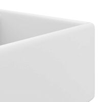 vidaXL Fyrkantigt handfat bräddavlopp matt vit 41x41 cm keramik
