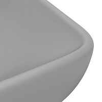 vidaXL Lyxigt rektangulärt handfat matt ljusgrå 71x38 cm keramik