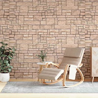 vidaXL Väggpaneler 3D beige tegel 10 st EPS