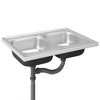 vidaXL Dubbla diskhoar silver 800x600x155 mm rostfritt stål